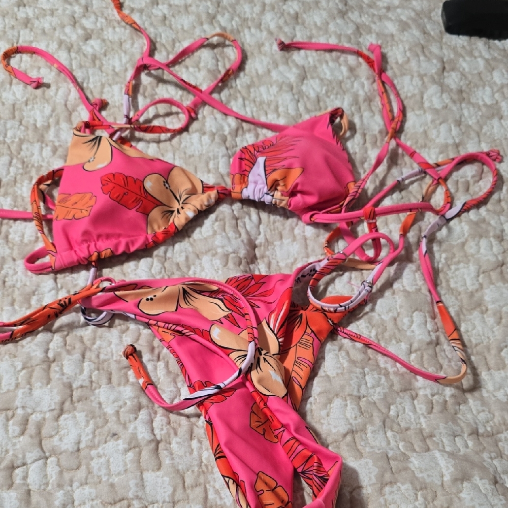 Floral Pink Bikini Set